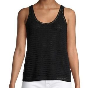 Vince Crocheted Dark Navy Blue Tank Top NWT